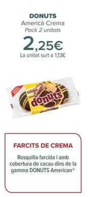 Oferta de Donuts - Americano Crema por 2,25€ en Carrefour