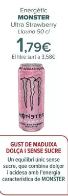 Oferta de Monster - Energético Ultra Strawberry por 1,79€ en Carrefour