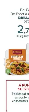 Oferta de Brillante - Bowl Paella De La Huerta O Campera  por 2,79€ en Carrefour