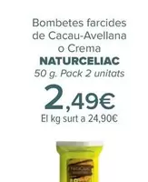Oferta de Naturceliac - Bombitas Rellenas De  Cacao-Avellana  O Crema   por 2,49€ en Carrefour