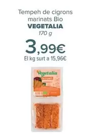 Oferta de Vegetalia - Tempeh De Garbanzo  Marinado Bio   por 3,99€ en Carrefour