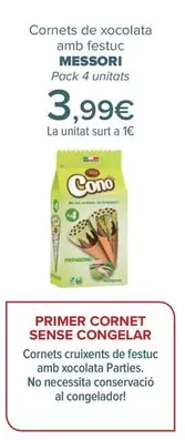 Oferta de Messori - Conos De Chocolate  Con Pistacho   por 3,99€ en Carrefour