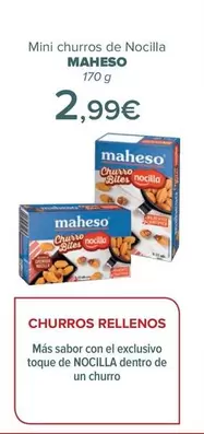 Oferta de Maheso - Mini Churros De Nocilla  por 2,99€ en Carrefour