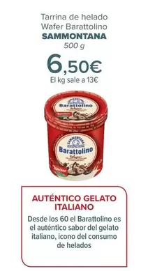 Oferta de Sammontana - Tarrina De Helado Wafer Barattolino  por 6,5€ en Carrefour