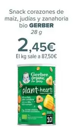 Oferta de Gerber - Snack Corazones De Maíz Judías Y Zanahoria Bio  por 2,45€ en Carrefour