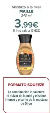 Oferta de Maille - Mostaza A La Miel   por 3,99€ en Carrefour