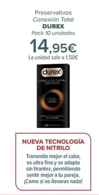 Oferta de Durex - Preservativos Conexión Total   por 14,95€ en Carrefour