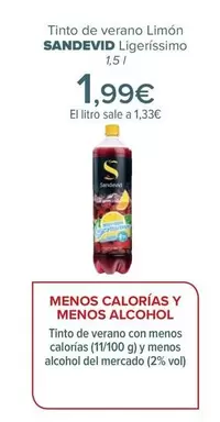 Oferta de Sandevid - Tinto De Verano Limón  por 1,99€ en Carrefour