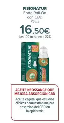 Oferta de Fisionatur  - Forte Roll-On  Con Cbd por 16,5€ en Carrefour