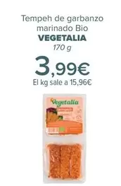 Oferta de Vegetalia - Tempeh De Garbanzo  Marinado Bio   por 3,99€ en Carrefour