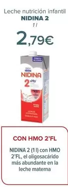Oferta de Nidina - Leche Nutrición Infantil 2 por 2,79€ en Carrefour