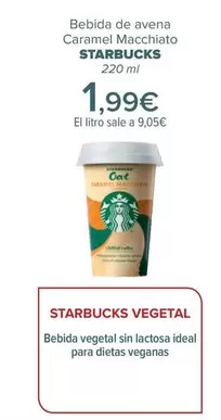 Oferta de Starbucks - Bebida De Avena Caramel Macchiato   por 1,99€ en Carrefour