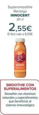 Oferta de Innocent - Supersmoothie Recarga por 2,55€ en Carrefour