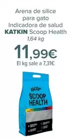 Oferta de Katkin - Arena De Silice  Para Gato  Indicadora De Salud Scoop Health por 11,99€ en Carrefour