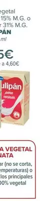 Oferta de Tulipán - Nata Vegetal  Para Cocinar 15% Mg O Para Montar 31% Mg  por 1,15€ en Carrefour