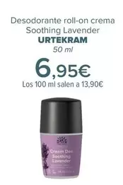 Oferta de Urtekram - Desodorante Roll-on Crema Soothing Lavender   por 6,95€ en Carrefour