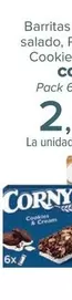 Oferta de Corny - Barritas Cacahuete Salado Peanut 0% O Cookies & Cream   por 2,99€ en Carrefour