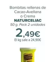 Oferta de Naturceliac - Bombitas Rellenas De  Cacao-Avellana  O Crema   por 2,49€ en Carrefour