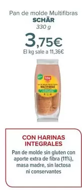 Oferta de Schär - Pan De Molde Multifibras  por 3,75€ en Carrefour