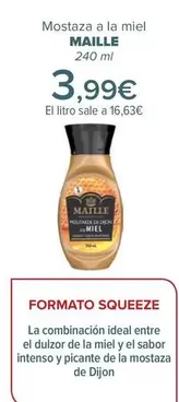 Oferta de Maille - Mostaza A La Miel   por 3,99€ en Carrefour