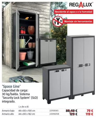 Oferta de Regalux - Space Line Armario Bajo por 79€ en BAUHAUS