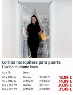 Oferta de Cortina Mosquitera Para Puerta  por 13,99€ en BAUHAUS