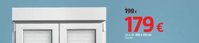 Oferta de Ventana De PVC 2 Hojas Practicable-Oscilobatiente 100 X 115 Cm por 179€ en BAUHAUS