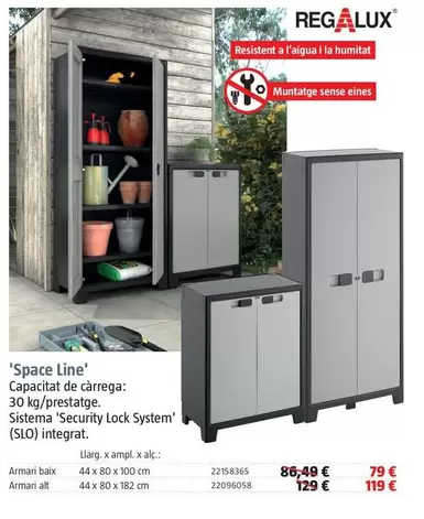 Oferta de Regalux - Space Line Armario Bajo por 79€ en BAUHAUS