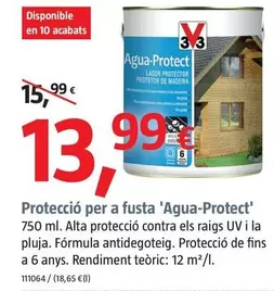 Oferta de V33 - Proteccion Para Madera 'Agua-Protect' por 13,99€ en BAUHAUS