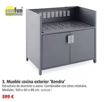 Oferta de Sunfun - Mueble Cocina Exterior 'Kendra' por 399€ en BAUHAUS