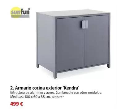 Oferta de Sunfun - Armario Cocina Exterior 'Kendra' por 499€ en BAUHAUS