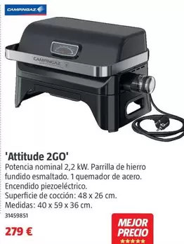 Oferta de Campingaz - 'Attitude 2GO' por 279€ en BAUHAUS