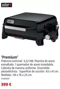 Oferta de Weber - 'Premium' por 399€ en BAUHAUS