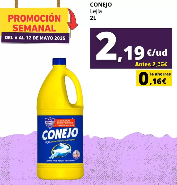 Oferta de Conejo - Lejia por 2,19€ en Supermercados Tu Alteza