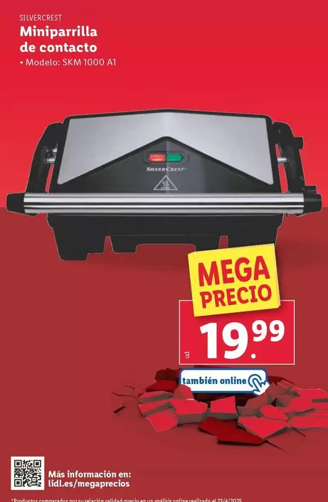 Oferta de SilverCrest - Miniparrilla De Contacto por 19,99€ en Lidl