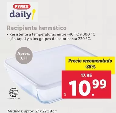 Oferta de Pyrex - Recipiente Hermético por 10,99€ en Lidl