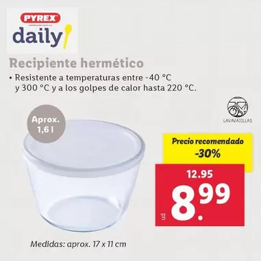 Oferta de Pyrex - Recipiente Hermético por 8,99€ en Lidl