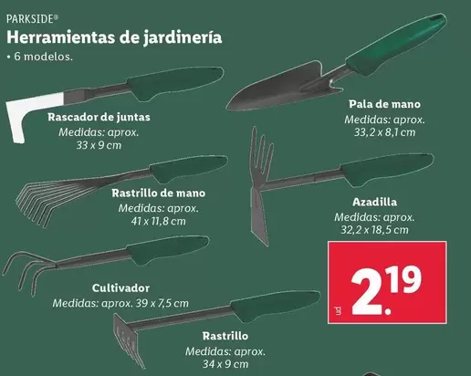 Oferta de Parkside - Herramientas De Jardinería  por 2,19€ en Lidl