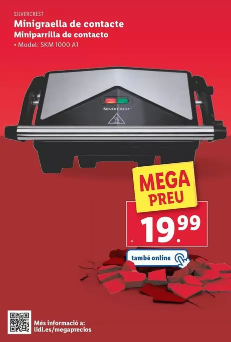 Oferta de SilverCrest -  Miniparrilla De Contacto por 19,99€ en Lidl