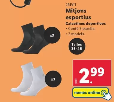 Oferta de Crivit - Calcetines Deportivos por 2,99€ en Lidl