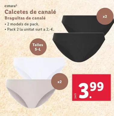 Oferta de Esmara - Braguitas De Canalé por 3,99€ en Lidl