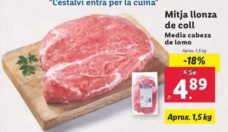 Oferta de Mitja Llonza De Coll por 4,89€ en Lidl
