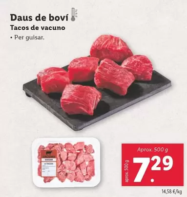 Oferta de Tacos De Vacuno por 7,29€ en Lidl