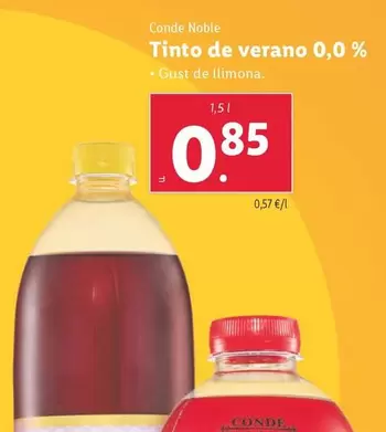 Oferta de Conde Noble - Tinto De Verano 0.0 % por 0,85€ en Lidl