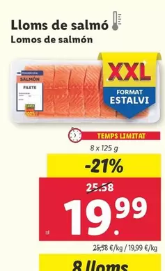 Oferta de Realvalle - Lomos De Salmon por 19,99€ en Lidl