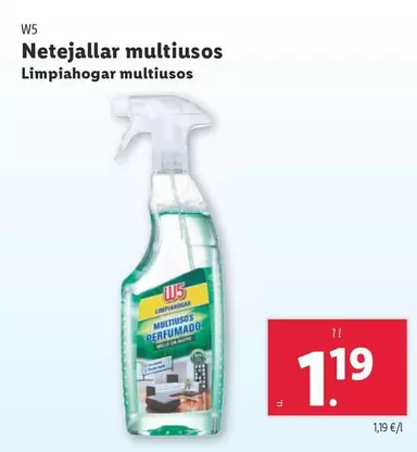 Oferta de W5 - Limpiahogar Multiusos por 1,19€ en Lidl