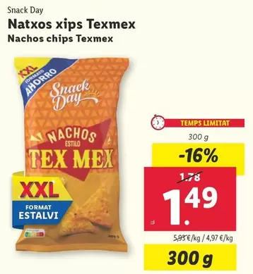 Oferta de Snack Day - Nachos Chips Texmex por 1,49€ en Lidl