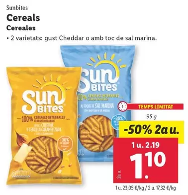 Oferta de Sunbites - Cereales por 1,1€ en Lidl