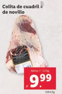 Oferta de Colita De Cuadril De Novillo por 9,99€ en Lidl