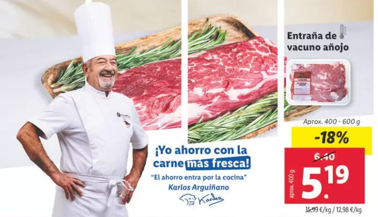 Oferta de La Cocina - Entraña De Vacuno Anojo por 5,19€ en Lidl